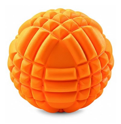 5-Inch Foam Massage Ball with Grid Texture — Deep Tissue Mobility Tool for Muscle Recovery, Therapy, and Myofascial Release — Orange - Yalz Store