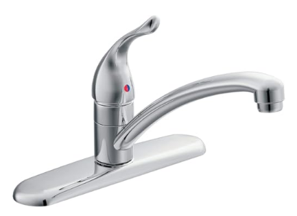 67425 Chrome One-Handle Kitchen Faucet – Single Lever Design, Polished Chrome Finish, 0.5 GPM Water Flow, Durable & Easy to Install - Yalz Store