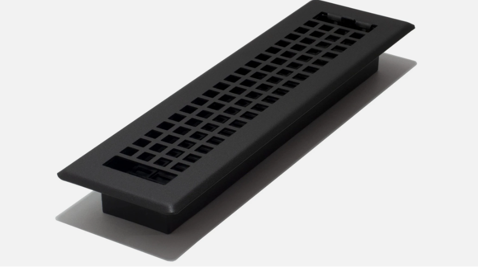 2x12 Inch Floor Vent Register – Heavy-Duty Steel HVAC Floor Grille, Rust-Resistant Black Finish - Yalz Store