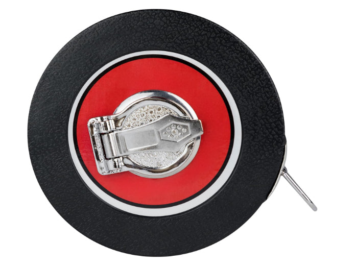 50 ft / 15 m Closed Reel Measuring Tape – Dual-Sided Long Measuring Tape with Hand Crank, Feet & Meter Scale for Track, Field & Landscaping - Yalz Store