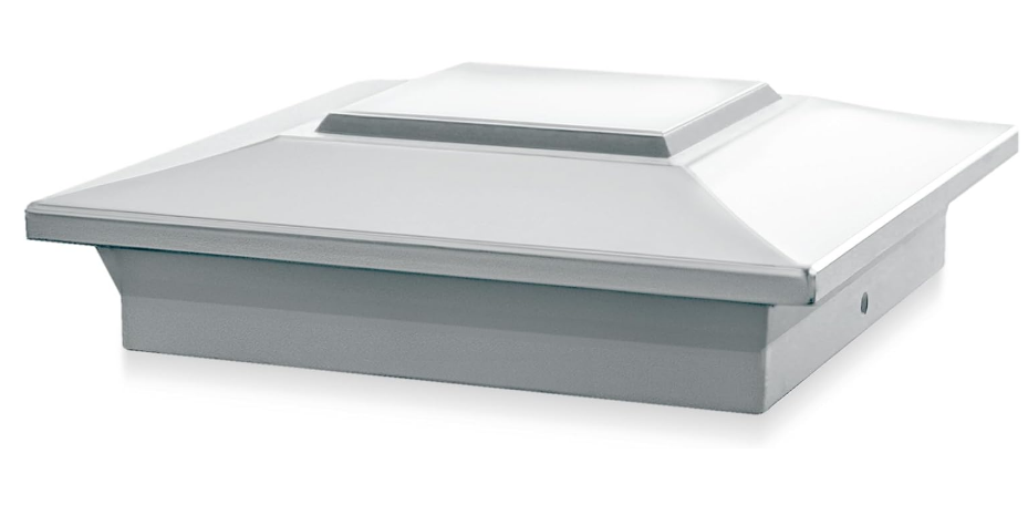 Heavy-Duty Aluminum Post Cap –white Outdoor Fence & Deck Post Topper for 5x5, 5.5x5.5 & 6x6 Posts - Yalz Store