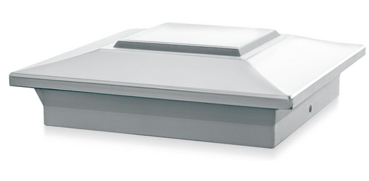 Heavy-Duty Aluminum Post Cap –white Outdoor Fence & Deck Post Topper for 5x5, 5.5x5.5 & 6x6 Posts - Yalz Store