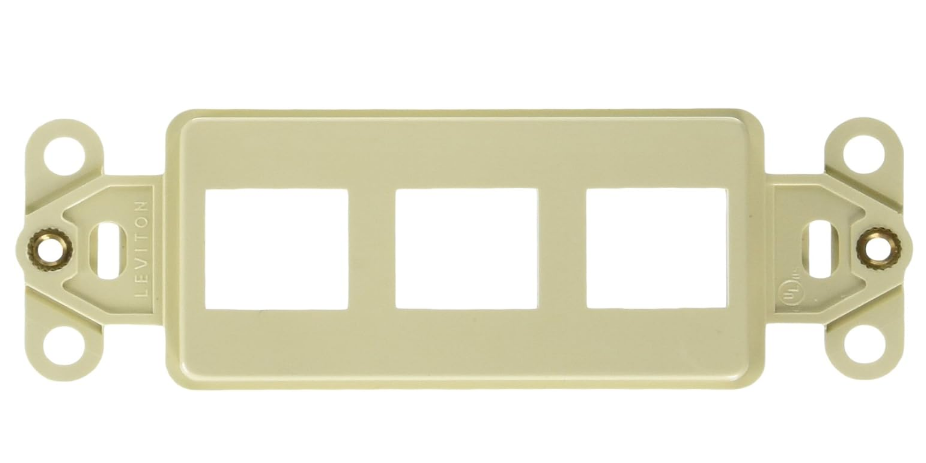 Decora 3-Port Keystone Insert, Modular Wall Plate Insert for Data, Audio & Video Connections, Ivory - Yalz Store