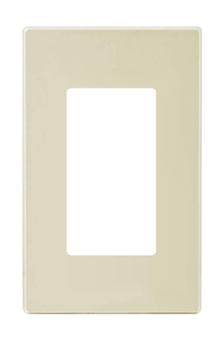 1-Gang Screwless Decorator Wall Plate, Glossy Ivory GFCI Outlet or Switch Cover, Unbreakable Polycarbonate Electrical Wallplate, Standard Size, 1 Pack - Yalz Store