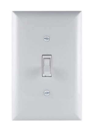 Single Pole Toggle Light Switch, 15 Amp 120V AC On/Off Wall Switch, Standard Size, Residential & Commercial Use, White - Yalz Store