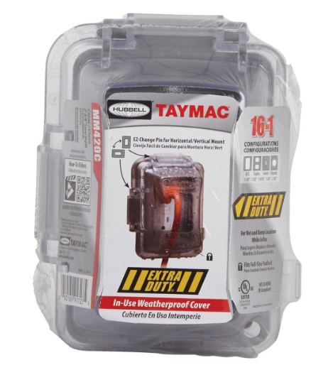 Single Gang Weatherproof In-Use Outdoor Outlet Cover, Vertical or Horizontal Mount, Durable Electrical Outlet Protector – 1 Pack - Yalz Store