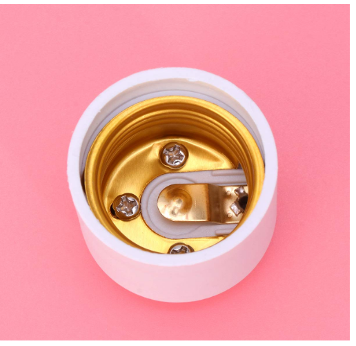 Medium Base Light Bulb Socket Adapter, Heat-Resistant Plastic Lamp Holder, Standard Screw Base, White, 3-Pack - Yalz Store