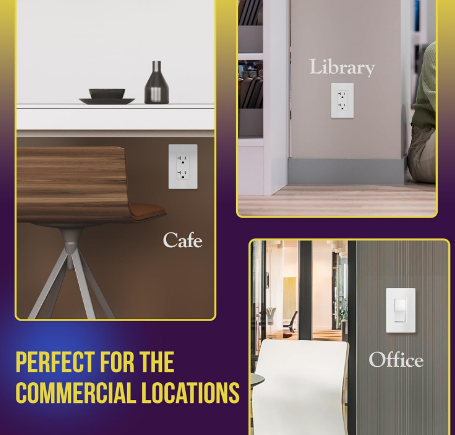 Screwless 1-Gang Decorator Wall Plate Child-Safe Outlet Cover, Unbreakable Polycarbonate Thermoplastic, White, 10 Pack - Yalz Store