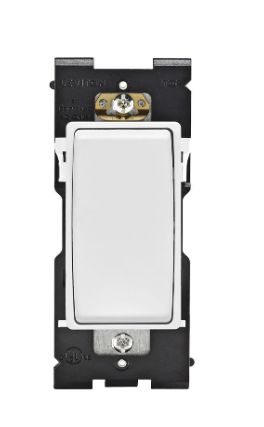 Leviton Renu 4-Way Toggle Light Switch, 15 A, 120/277 VAC, White on White – RE154-WW - Yalz Store