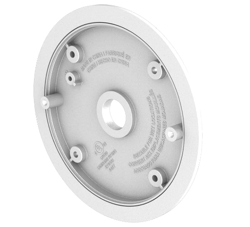 Surface Mount Adapter Kit for Recessed Lighting, White Ceiling Mounting Plate with Hardware, Essential Accessory for Flush Installation (1 Pack) - Yalz Store