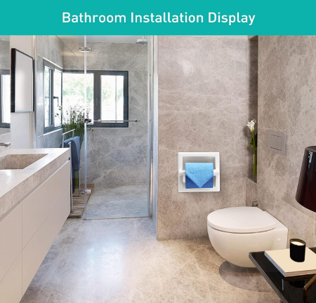 Recessed Toilet Paper Holder, Wall-Mounted Bathroom Tissue Roll Holder, Built-In Stainless Steel Toilet Paper Dispenser, White Finish - Yalz Store