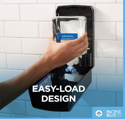 Automatic Soap Dispenser, Wall Mounted Touchless Soap Dispenser, Black, Battery Powered, Easy Installation & Low Maintenance - Yalz Store