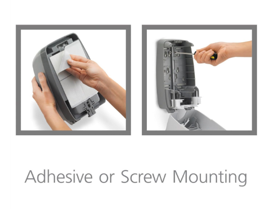 Push-Style Hand Sanitizer Foam Dispenser, 1200 mL Capacity, Dove Grey, Wall Mounted Manual Soap Dispenser for Bathroom, Office & Commercial Use (Pack of 1) - Yalz Store