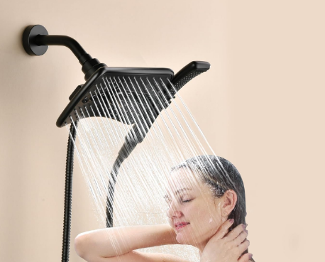 Brass Shower Arm with Flange, 6-Inch Wall Mounted Shower Pipe Extension, Black Finish, Universal Fit for Fixed & Handheld Shower Heads - Yalz Store