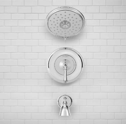 Water-Saving Bath and Shower Trim Kit with Cartridge, 1.8 GPM, Polished Chrome, Modern Bathroom Shower Faucet Set - Yalz Store