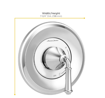 Water-Saving Bath and Shower Trim Kit with Cartridge, 1.8 GPM, Polished Chrome, Modern Bathroom Shower Faucet Set - Yalz Store