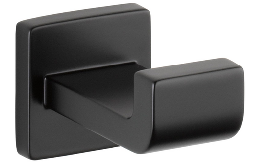 Modern Single Towel Hook, Matte Black Wall Mounted Bathroom Hook for Towels, Robes & Accessories - Yalz Store