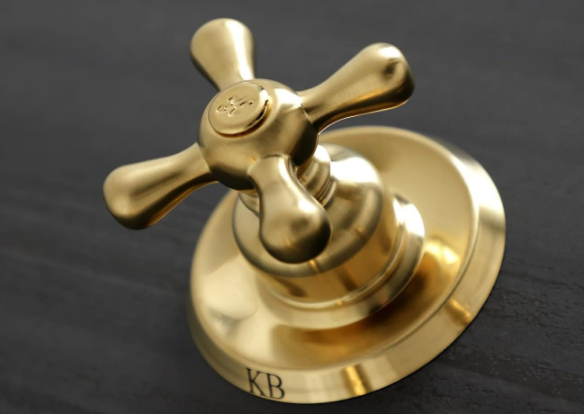 Tub and Shower Faucet Set, Polished Brass Finish, Wall Mounted Bathroom Fixture with Lever Handle - Yalz Store