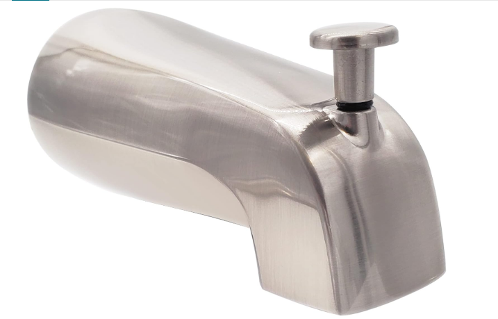 1/4" Reach Wall Mount Tub Spout with Front Diverter, Satin Nickel - Yalz Store