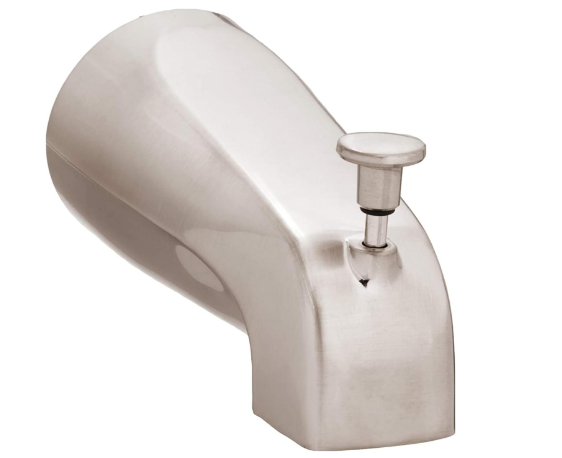 1/4" Reach Wall Mount Tub Spout with Front Diverter, Satin Nickel - Yalz Store