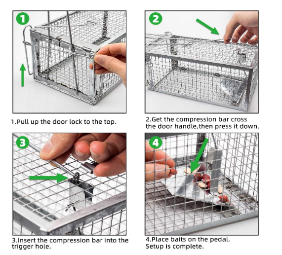Humane Live Animal Cage Trap for Rats, Mice, Chipmunks, Voles & Hamsters, Catch and Release Rodent Trap, Medium Size 12" x 6.5" x 5", 1 Pack - Yalz Store
