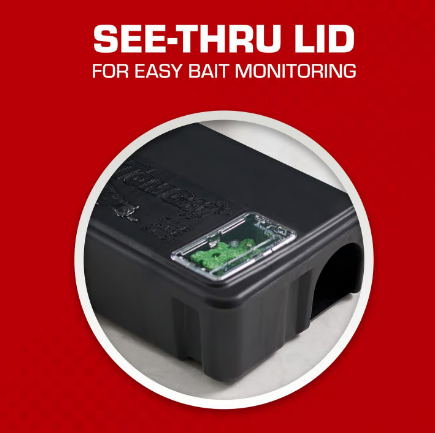 Rat & Mouse Killer Refillable Bait Station, Child & Dog Resistant, Tamper-Resistant Indoor & Outdoor Rodent Control with Clear Monitoring Window, 1 Station & 15 Bait Blocks - Yalz Store