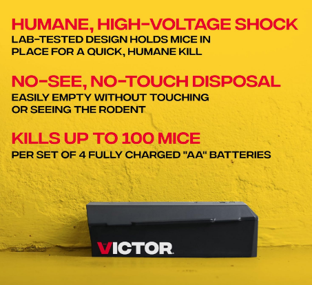 Humane Electric Mouse Traps for Indoor Home Use, No-Touch Design, Fast & Effective Mouse Control, Pack of 2 - Yalz Store