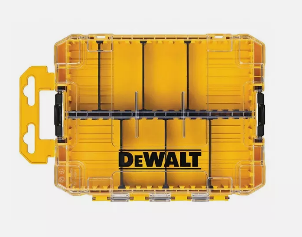 Tool Box Tough Case Organizer,Medium Portable Storage Case with 8 Compartments for Small Tools, Parts & Accessories