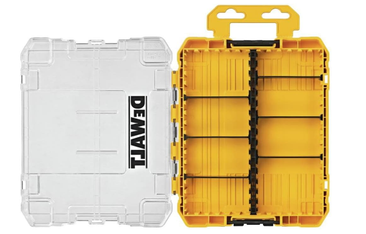 Tool Box Tough Case Organizer,Medium Portable Storage Case with 8 Compartments for Small Tools, Parts & Accessories