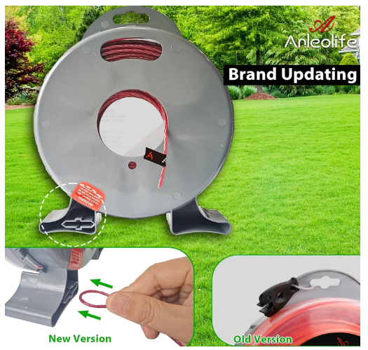 1-Pound Commercial Square String Trimmer Line Donut, .080-Inch x 557-Ft Heavy-Duty Weed Eater Line with Bonus Line Cutter, Orange