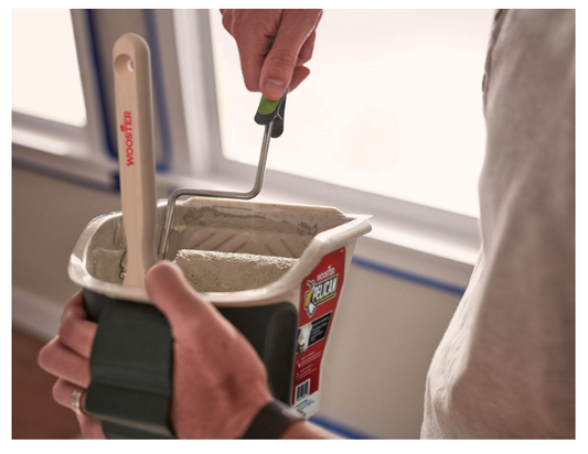 Brush Quart Pail 8619, Pelican Hand Held Paint Pail, 1 Quart Capacity, Gray & Red