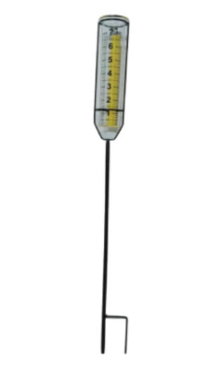 Clear Rain Gauge with Bracket, Easy-to-Read Precipitation Measurement Tube for Yard, Garden & Courtyard