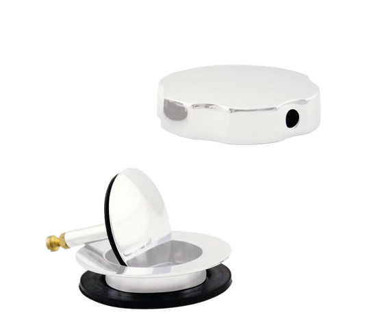 D50T-05 Standard 1-1/2" Replacement Trim for Cable Drive Bath Drain Waste & Overflow Assemblies, Polished Nickel - Yalz Store