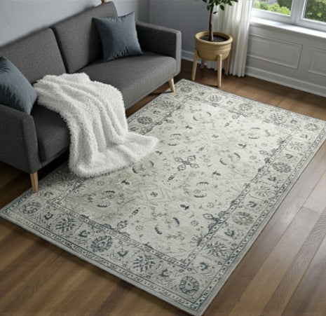 Elegant Gray Area Rug – Large 7'10" × 10' – Modern Home Décor– Limited Time Offer – Free Shipping USA - Yalz Store