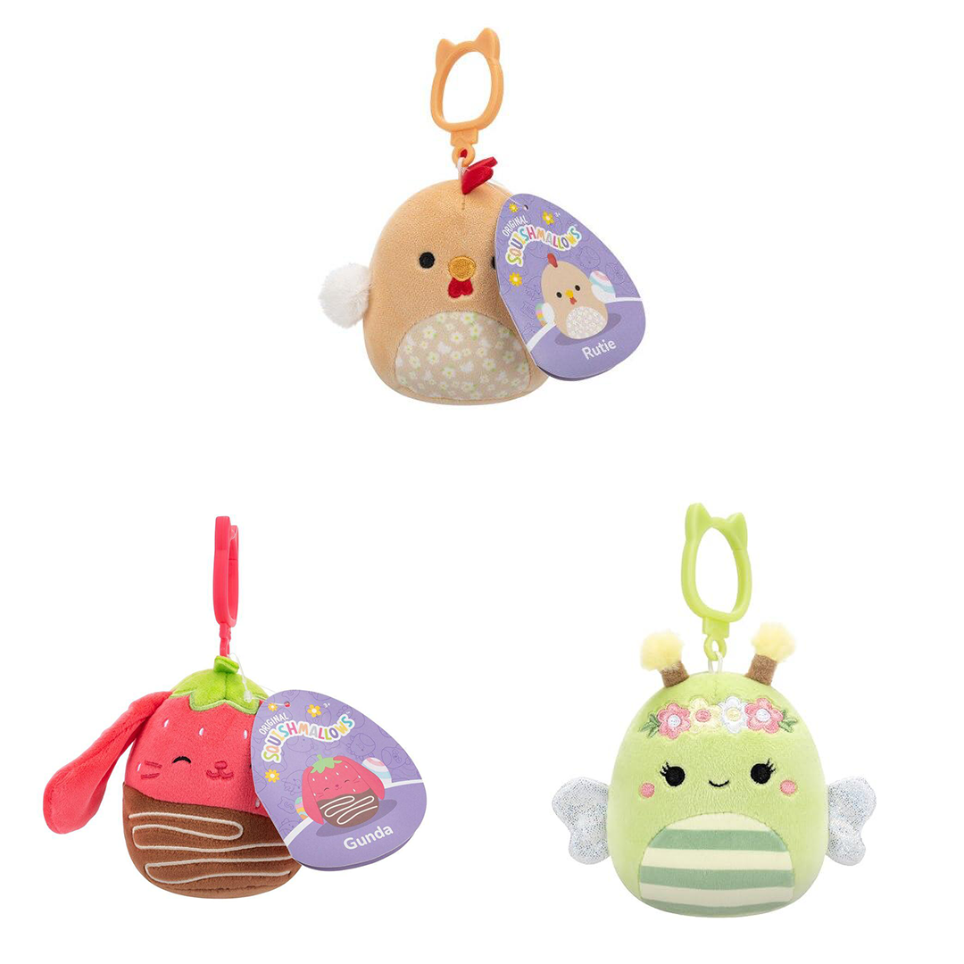 Original Squishmallows Set – Clip-On Plush Toys by Jazwares