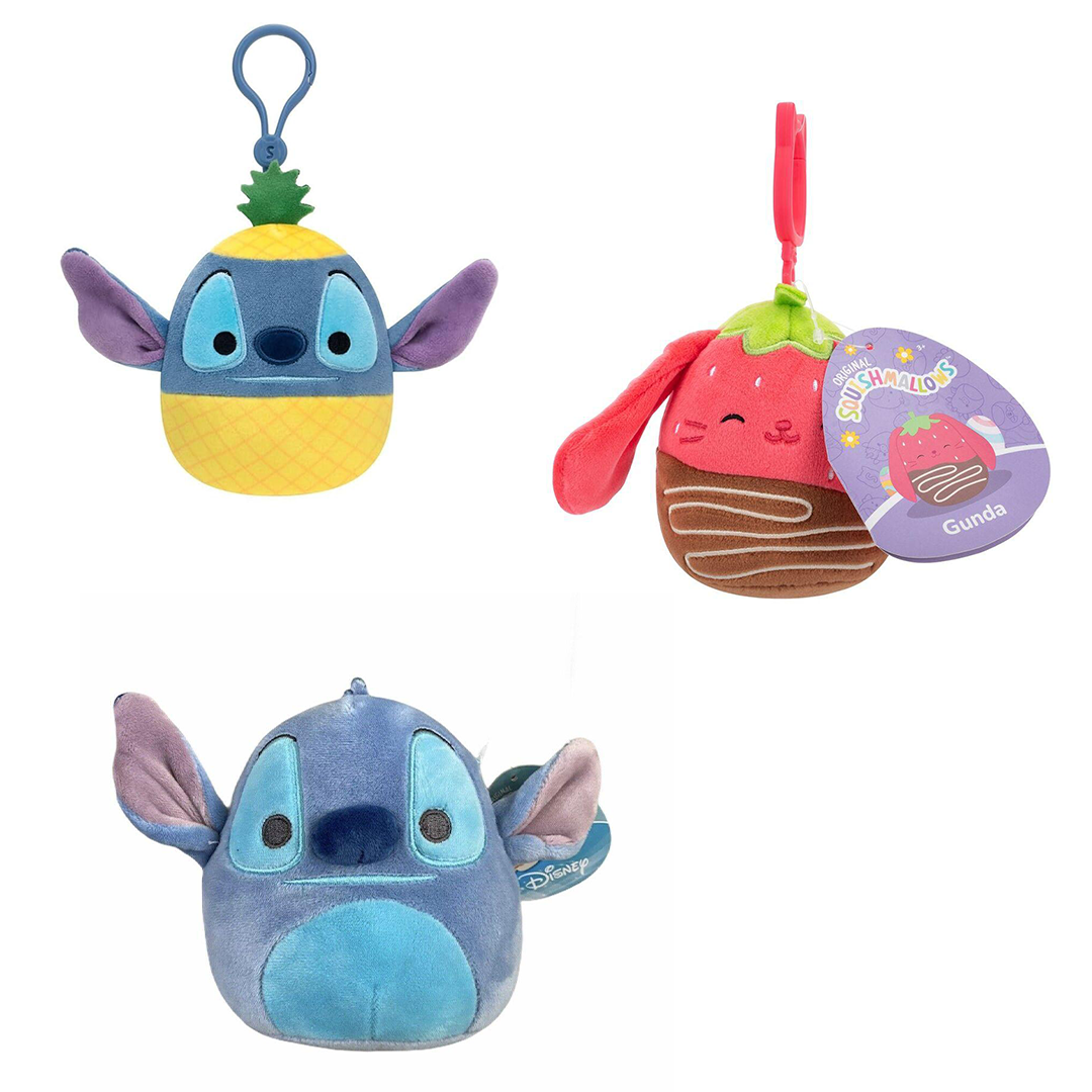 Original Squishmallows Set – Clip-On Plush Toys by Jazwares