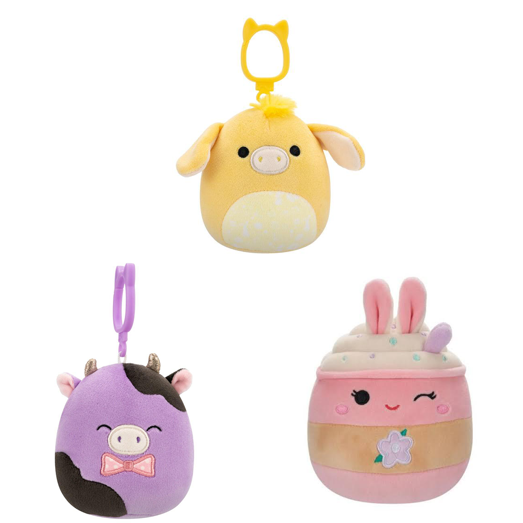 Original Squishmallows Set – Clip-On Plush Toys by Jazwares