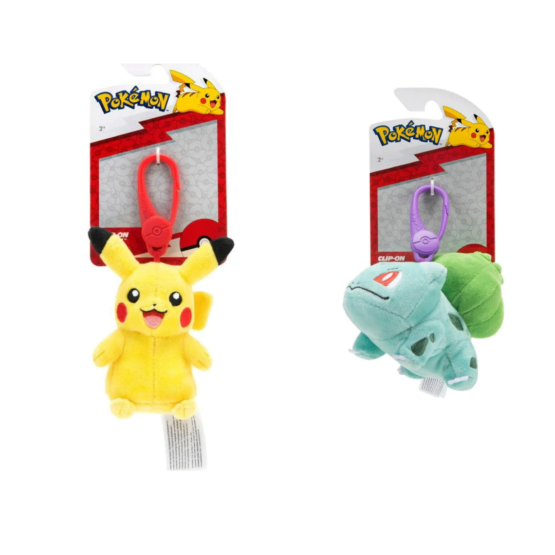 Jazwares Pokemon USA 3.5" Clip-On Plush Pikachu