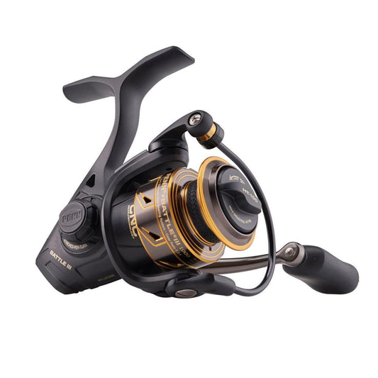 PENN Battle Spinning Fishing Reel, Black, 3000