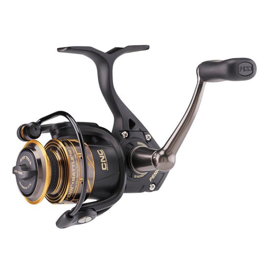 PENN Battle Spinning Fishing Reel, Black, 3000