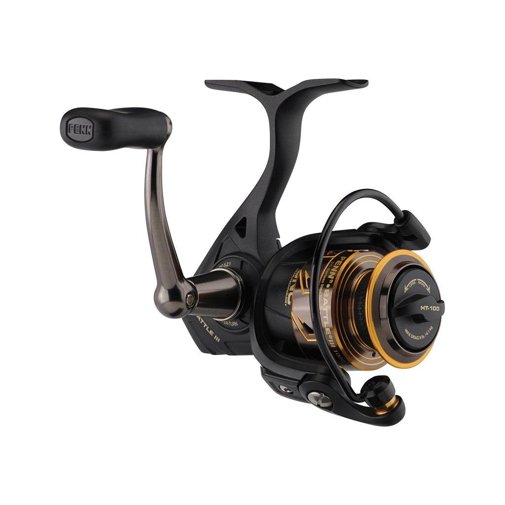 PENN Battle Spinning Fishing Reel, Black, 3000