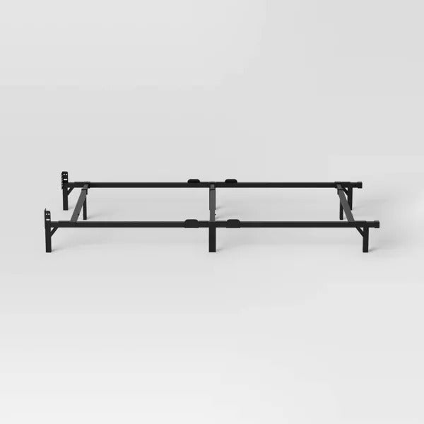 Adjustable Metal Bed Frame Black - Room Essentials: Queen, Full, Twin Sizes, with Center Beam Support