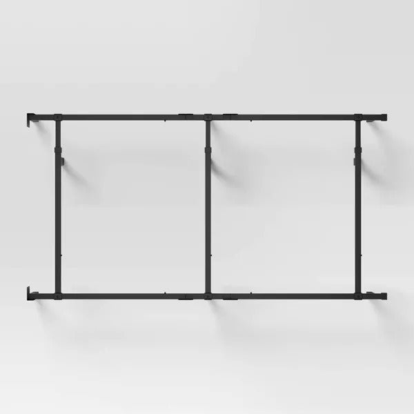 Adjustable Metal Bed Frame Black - Room Essentials: Queen, Full, Twin Sizes, with Center Beam Support