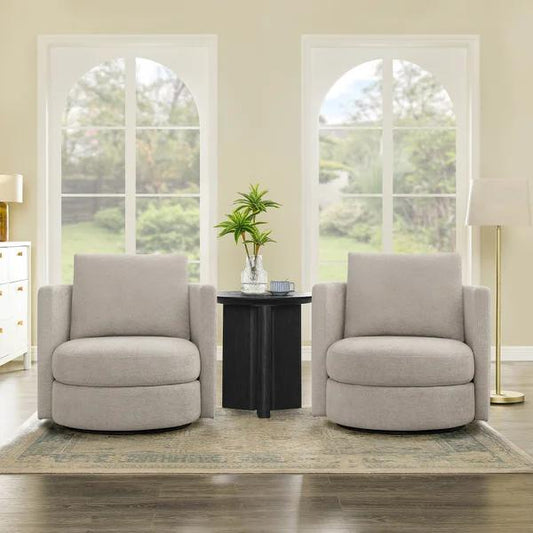 Thomasville Davos Swivel Chairs, 2-pack