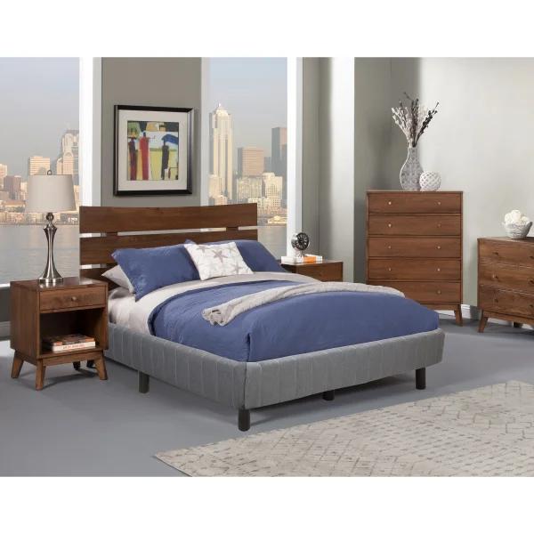 7 Inch Metal Platform Bed Frame with Headboard Brackets and Removable Legs – Queen / King - Yalz Store