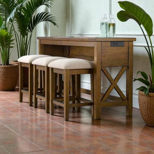 LATHAN 4PC SOFA TABLE - Yalz Store