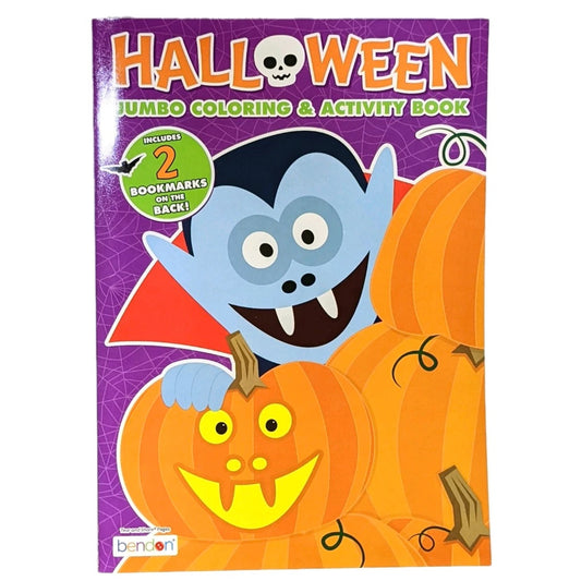 Halloween Coloring Books and Crayons Set for Kids – 2 Jumbo Activity Books with 8-Count Jumbo Crayons – Fun Holiday Bundle for Ages 3 and Up