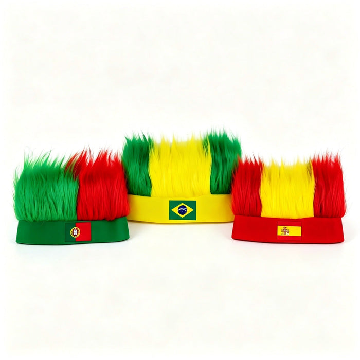 Sports Fan Wig Headband Soccer World Cup 2026 Party Costume Hat Fans