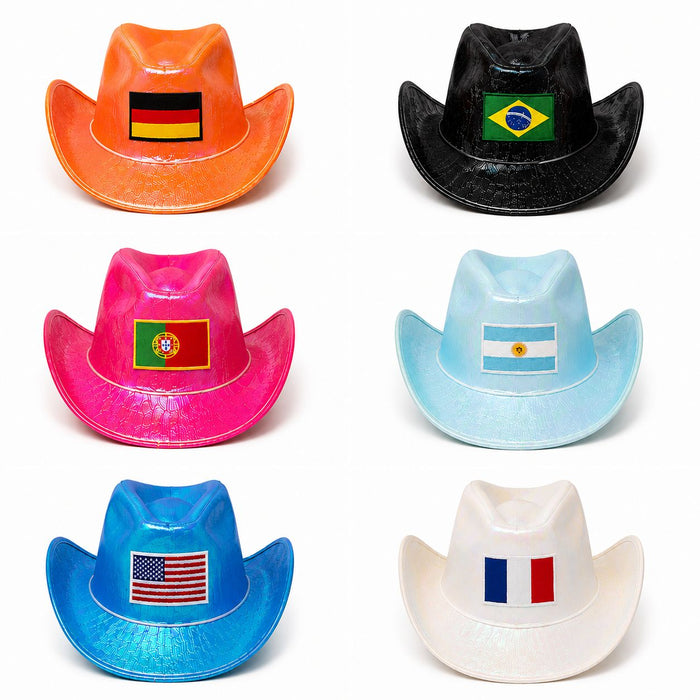 World Cup 2026 Cowboy Hat with Country Flag – Party Fan Hat