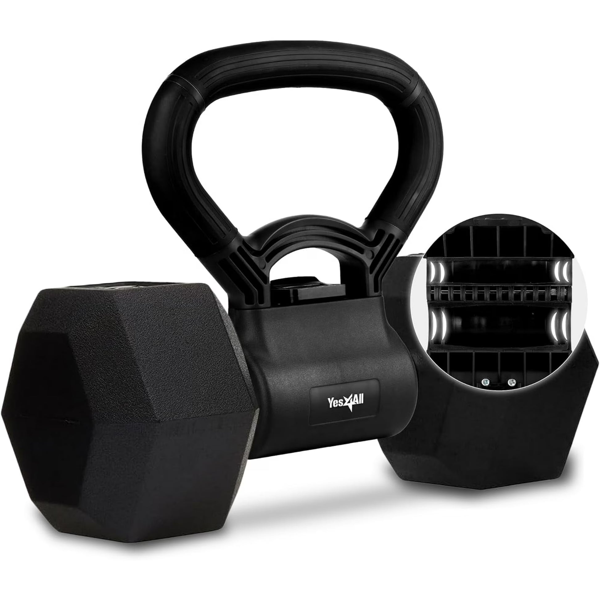 Dumbbell to Kettlebell Grip Handle – Adjustable Weight Handle for Home Gym Strength Training - Yalz Store
